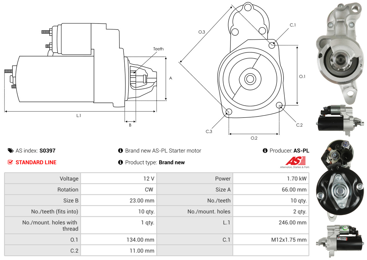 Starter - S0397 AS-PL