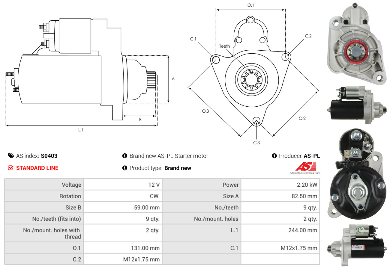 Starter - S0403 AS-PL