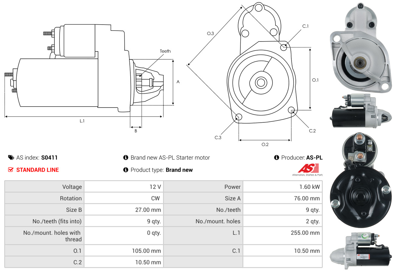 starteris - S0411 AS-PL