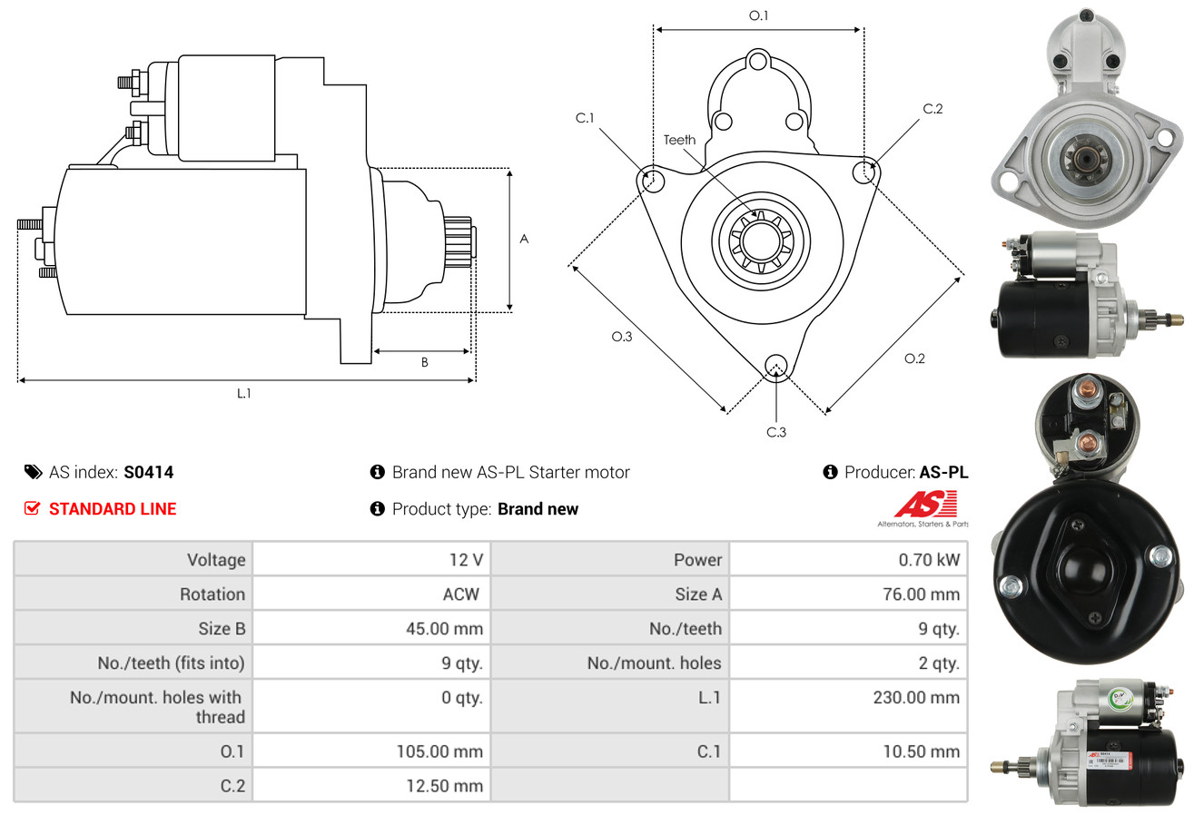 Starter - S0414 AS-PL
