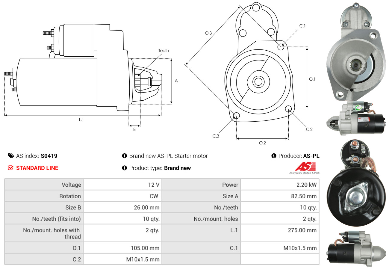 starteris - S0419 AS-PL