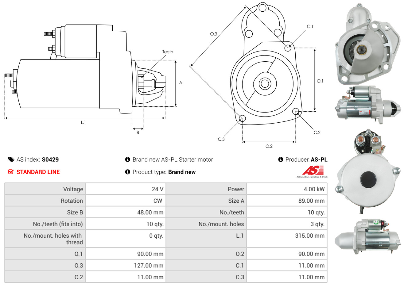 Starter - S0429 AS-PL
