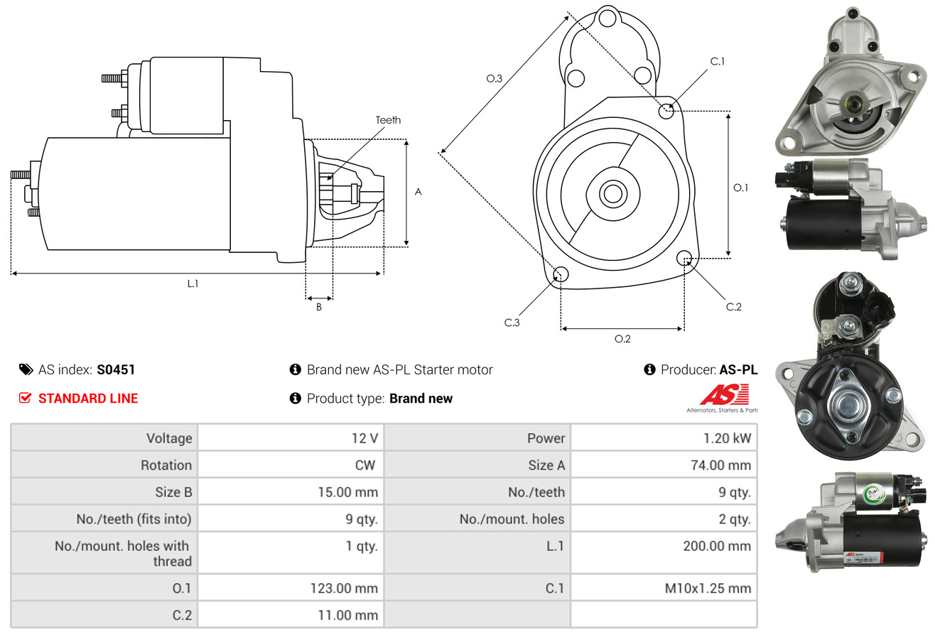 starteris - S0451 AS-PL