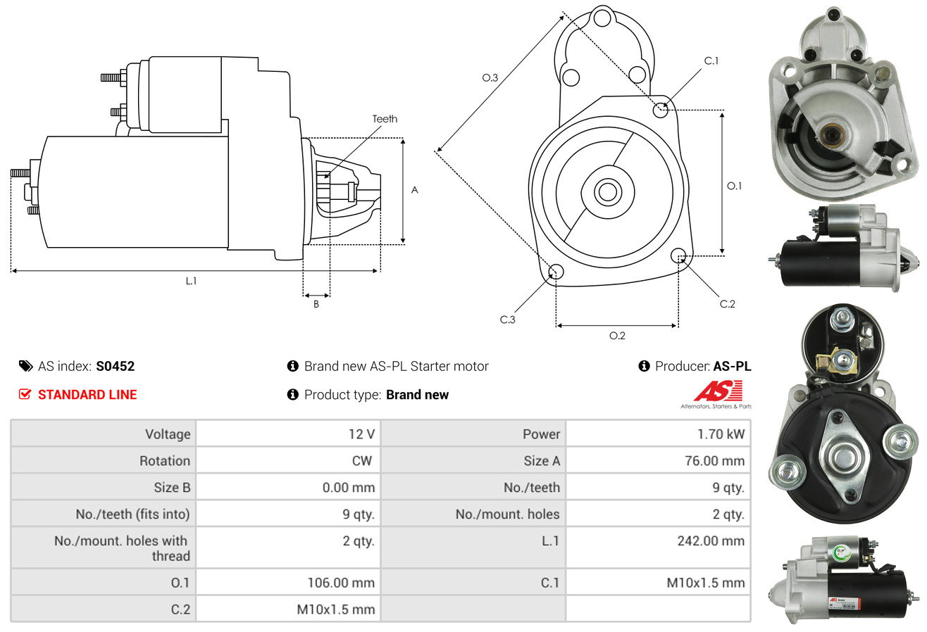 starteris - S0452 AS-PL