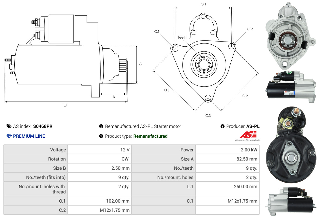 Starter - S0468PR AS-PL