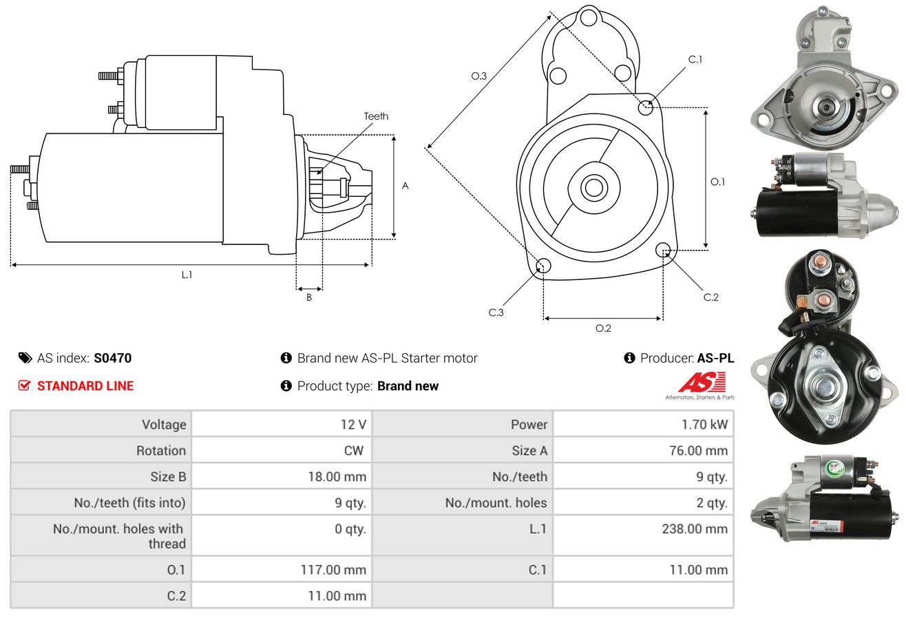 starteris - S0470 AS-PL