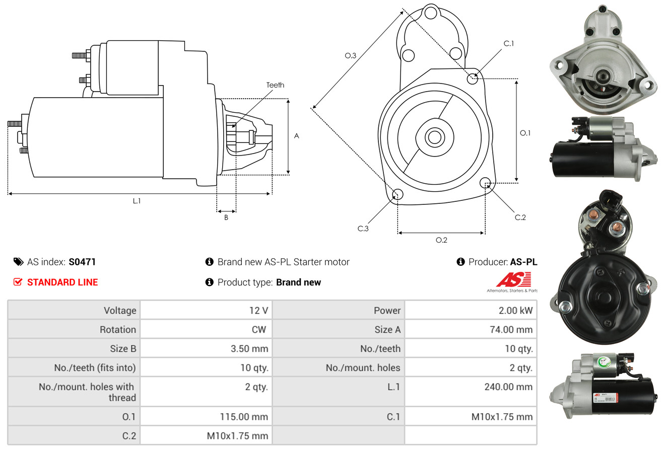 Starter - S0471 AS-PL