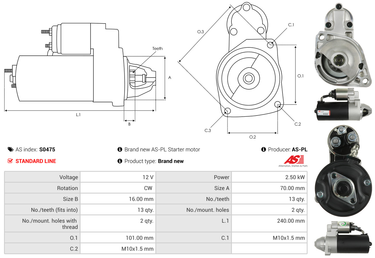 Starter - S0475 AS-PL
