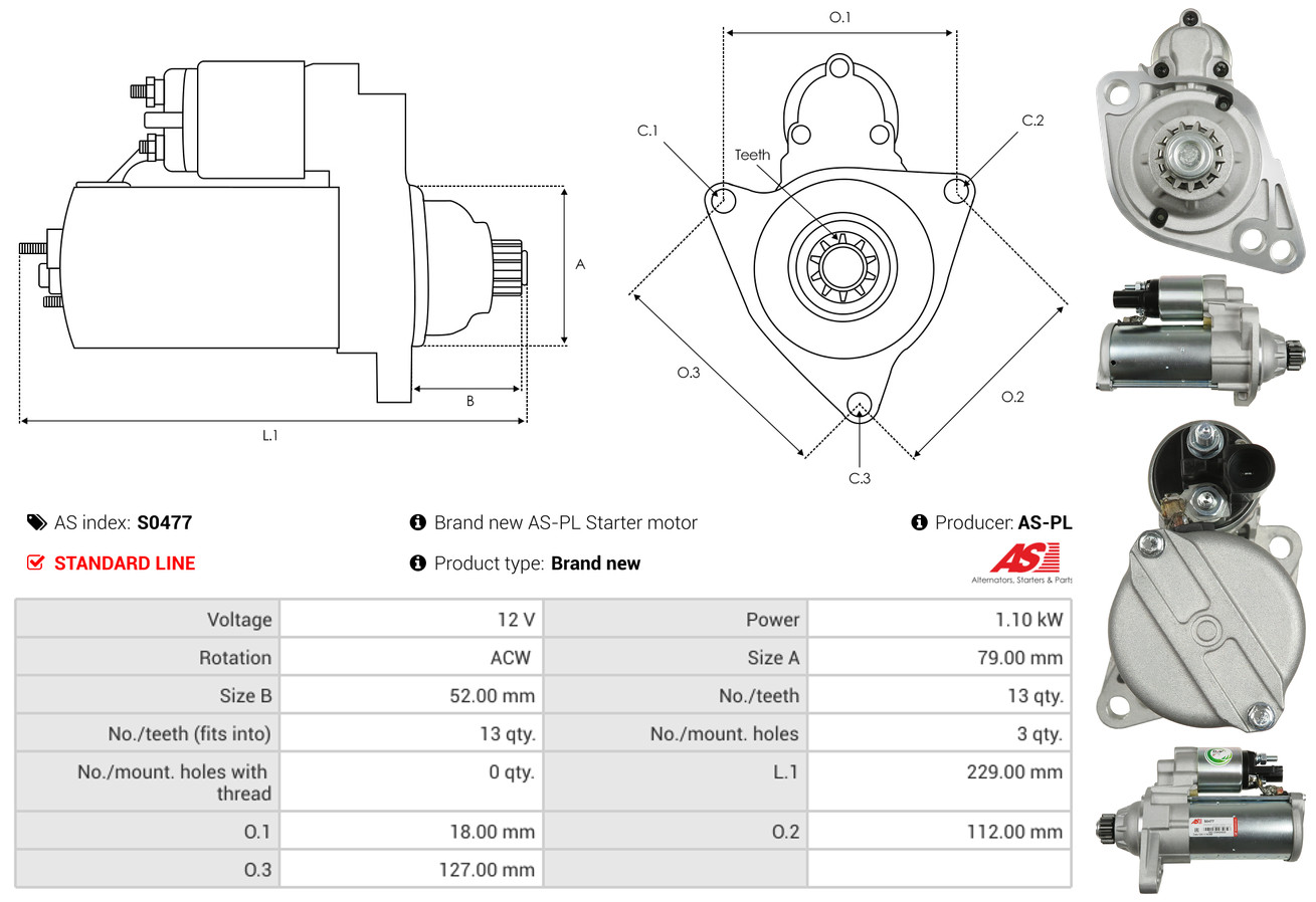 Starter - S0477 AS-PL