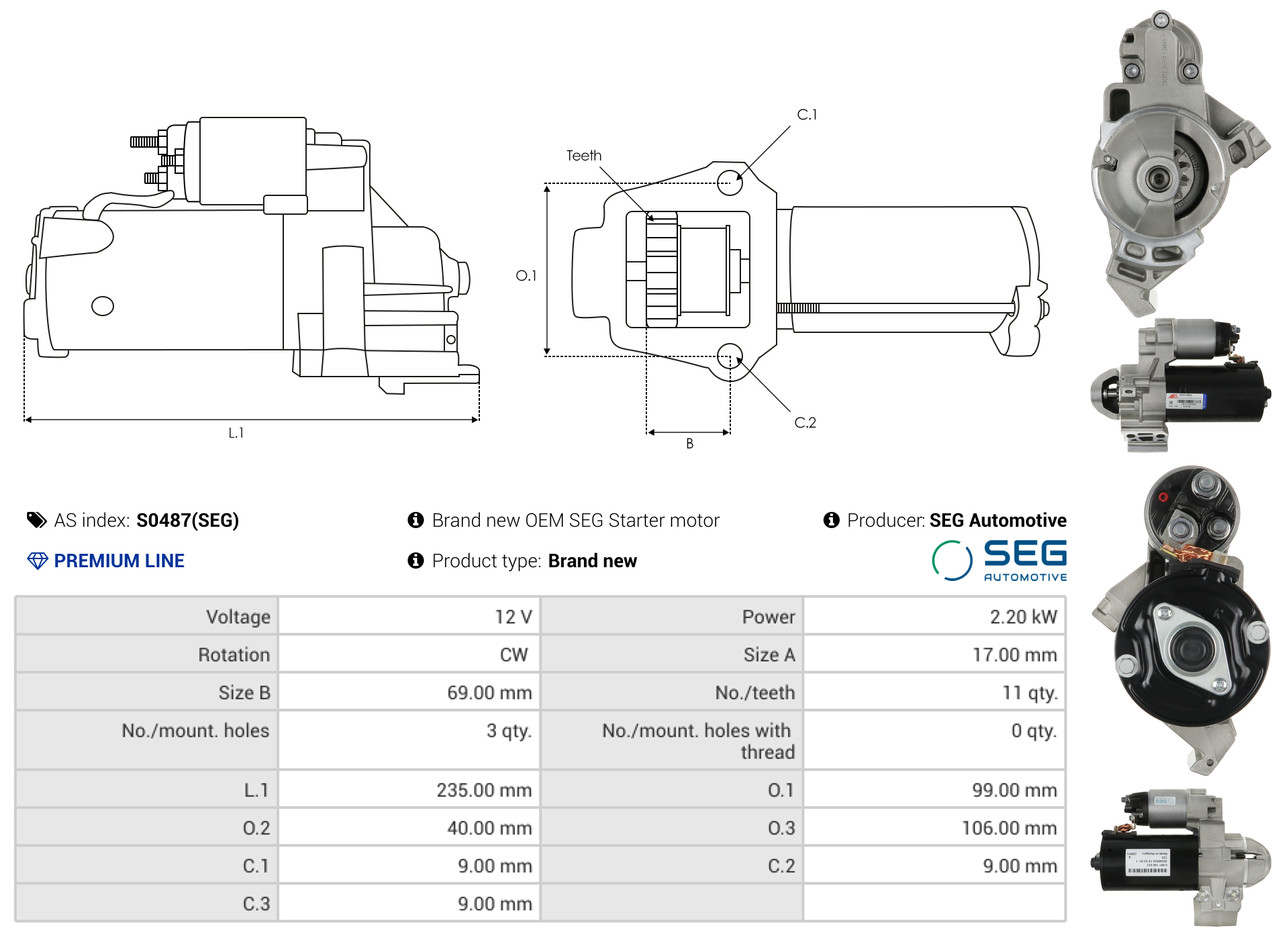 Freewheel Gear, starter - SD0035 AS-PL
