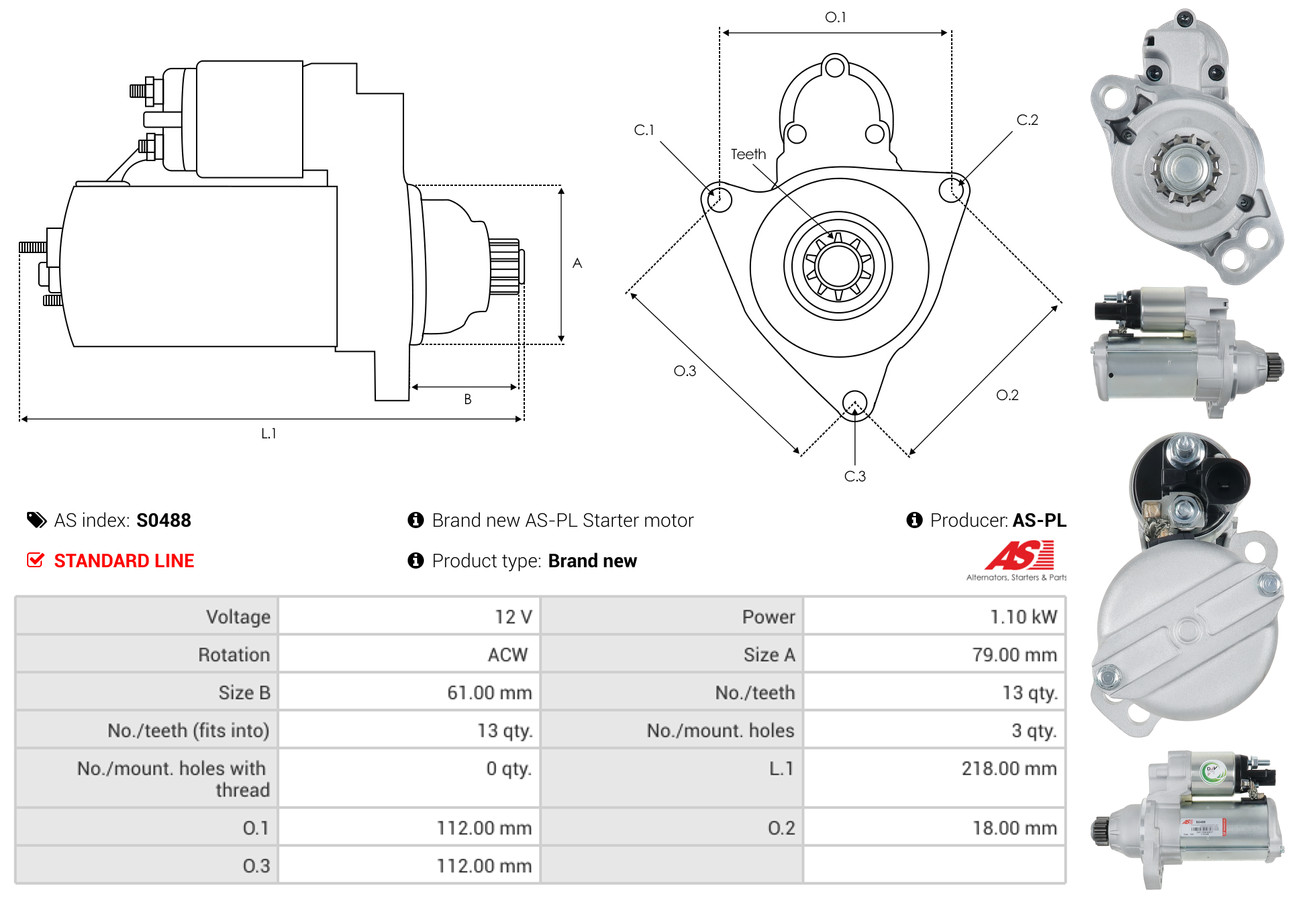 Starter - S0488 AS-PL