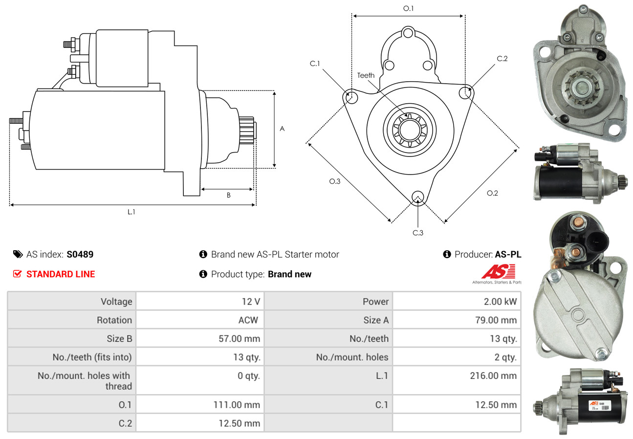Starter - S0489 AS-PL