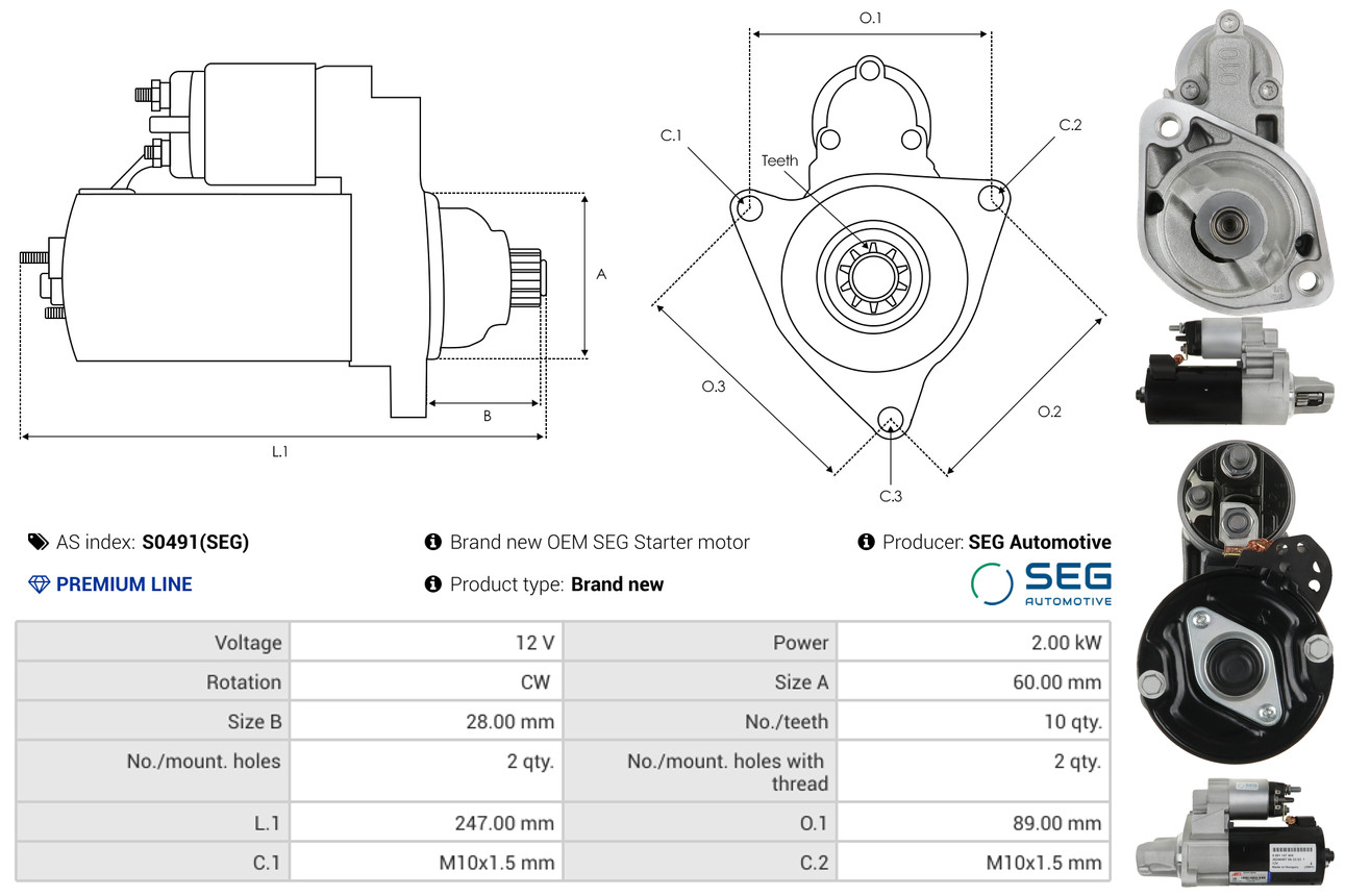 Freewheel Gear, starter - SD0033 AS-PL