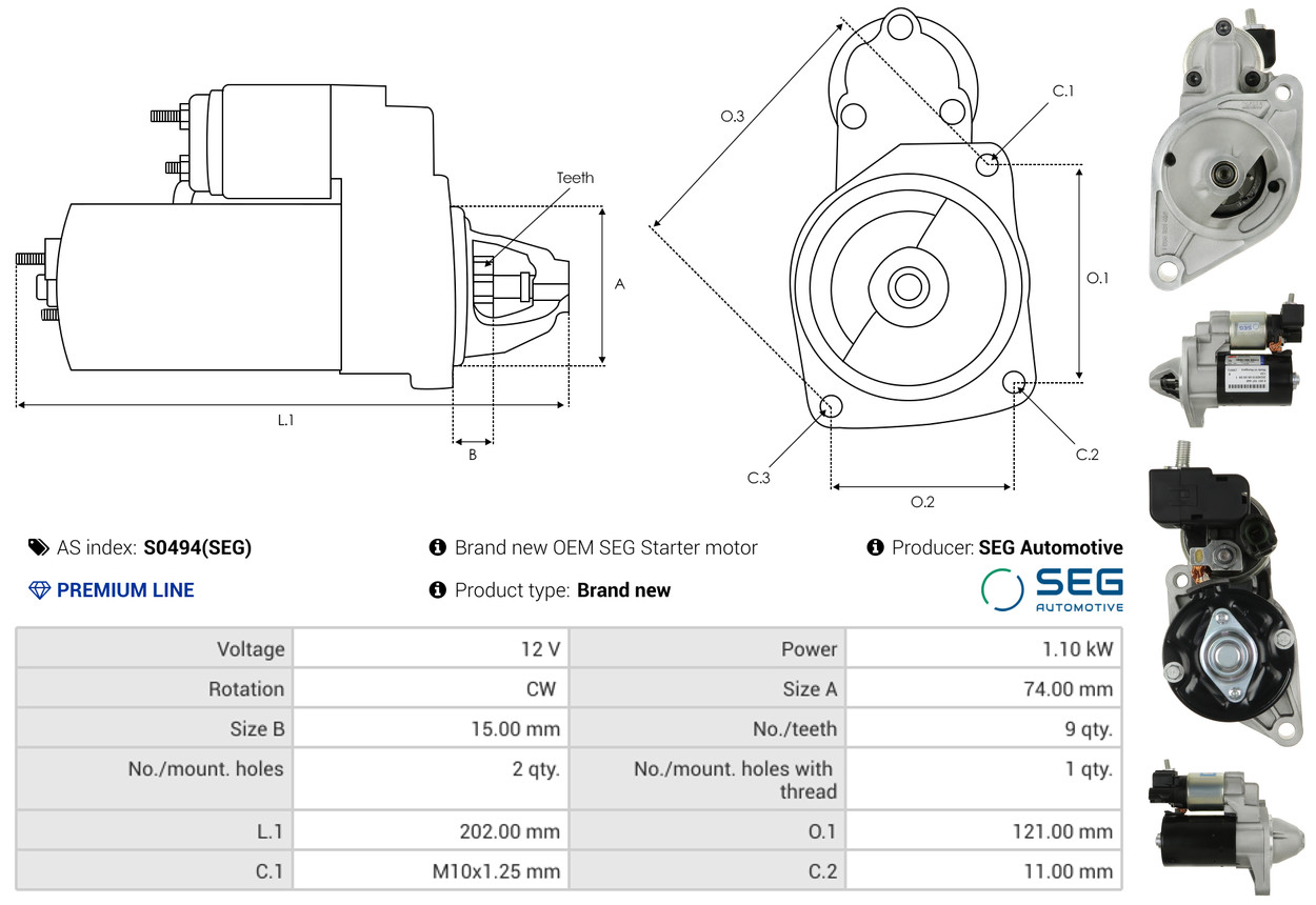 Solenoid Switch, starter - SS4006 AS-PL