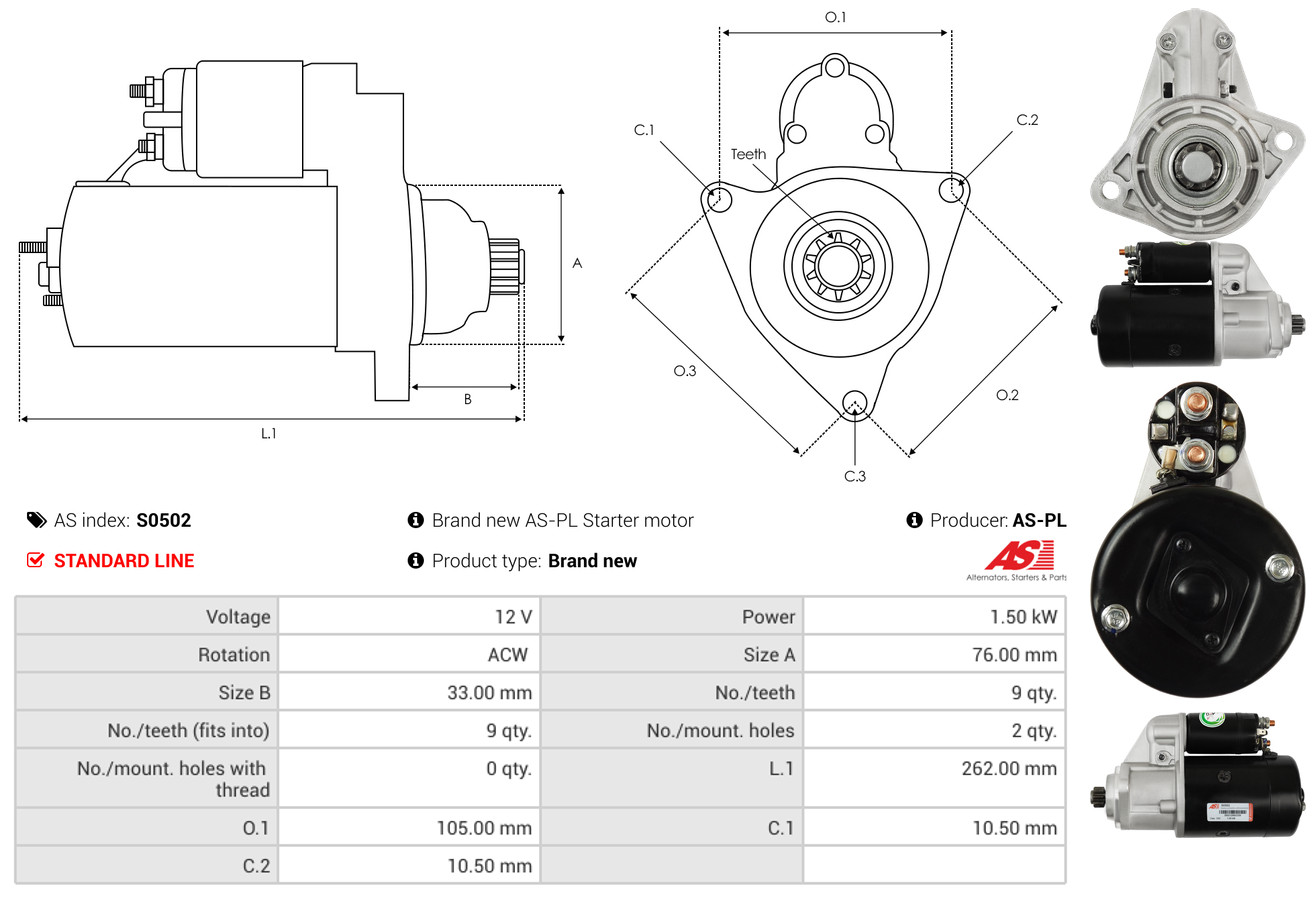 Starter - S0502 AS-PL
