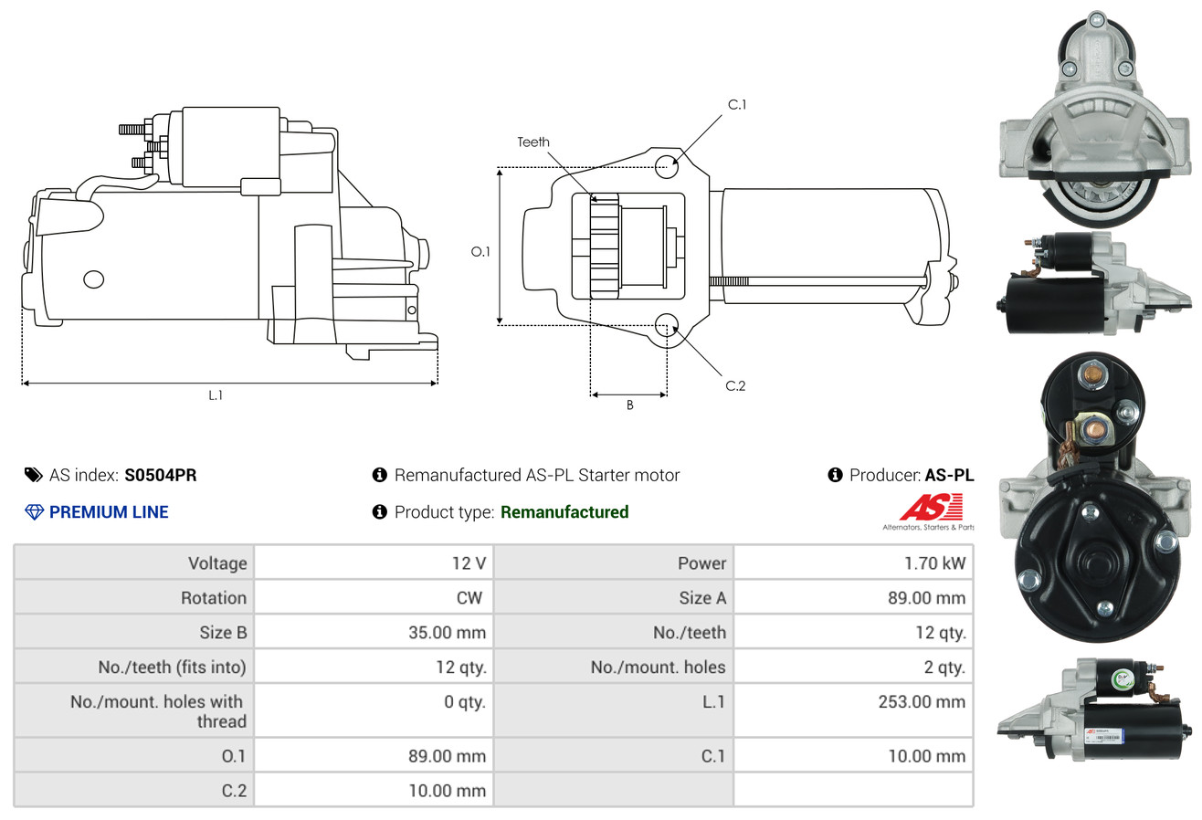 Starter - S0504PR AS-PL