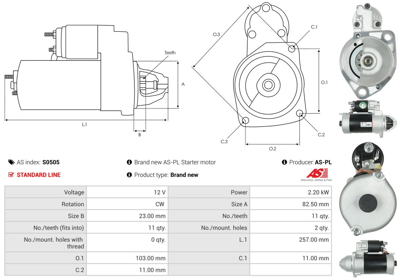 Starter - S0505 AS-PL