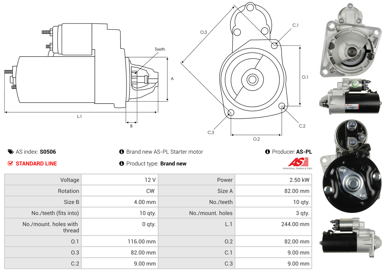 Starter - S0506 AS-PL