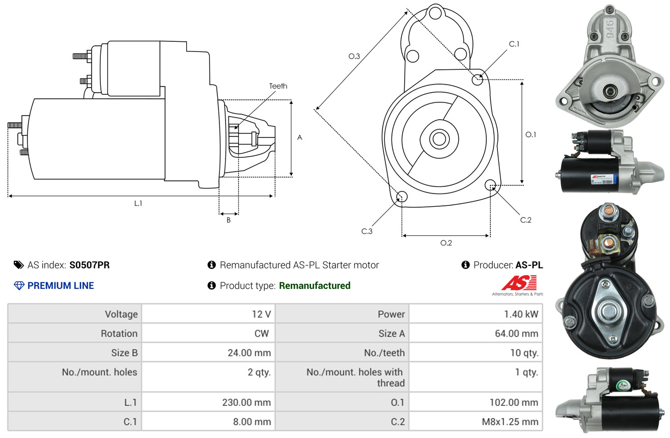 Starter - S0507PR AS-PL