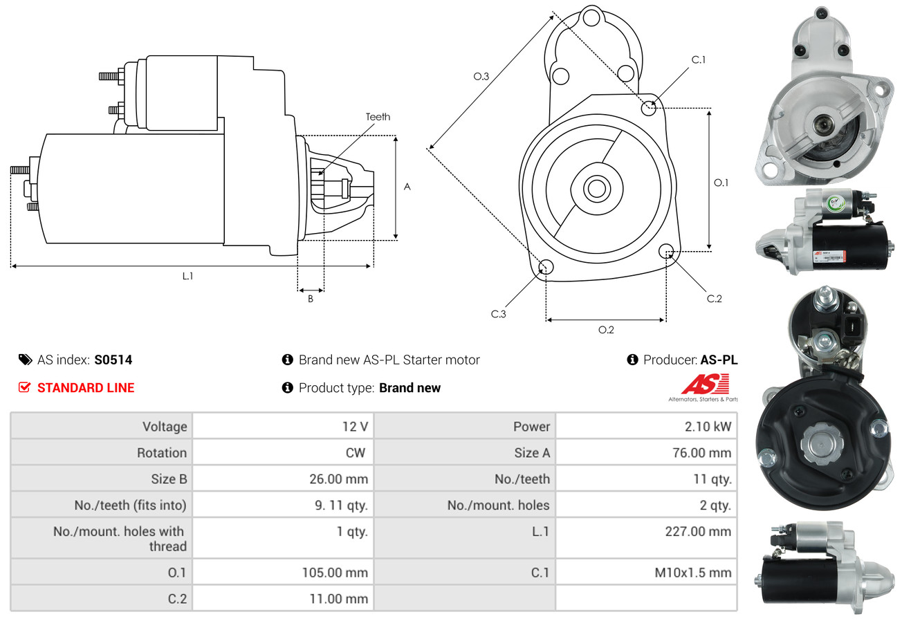 Starter - S0514 AS-PL