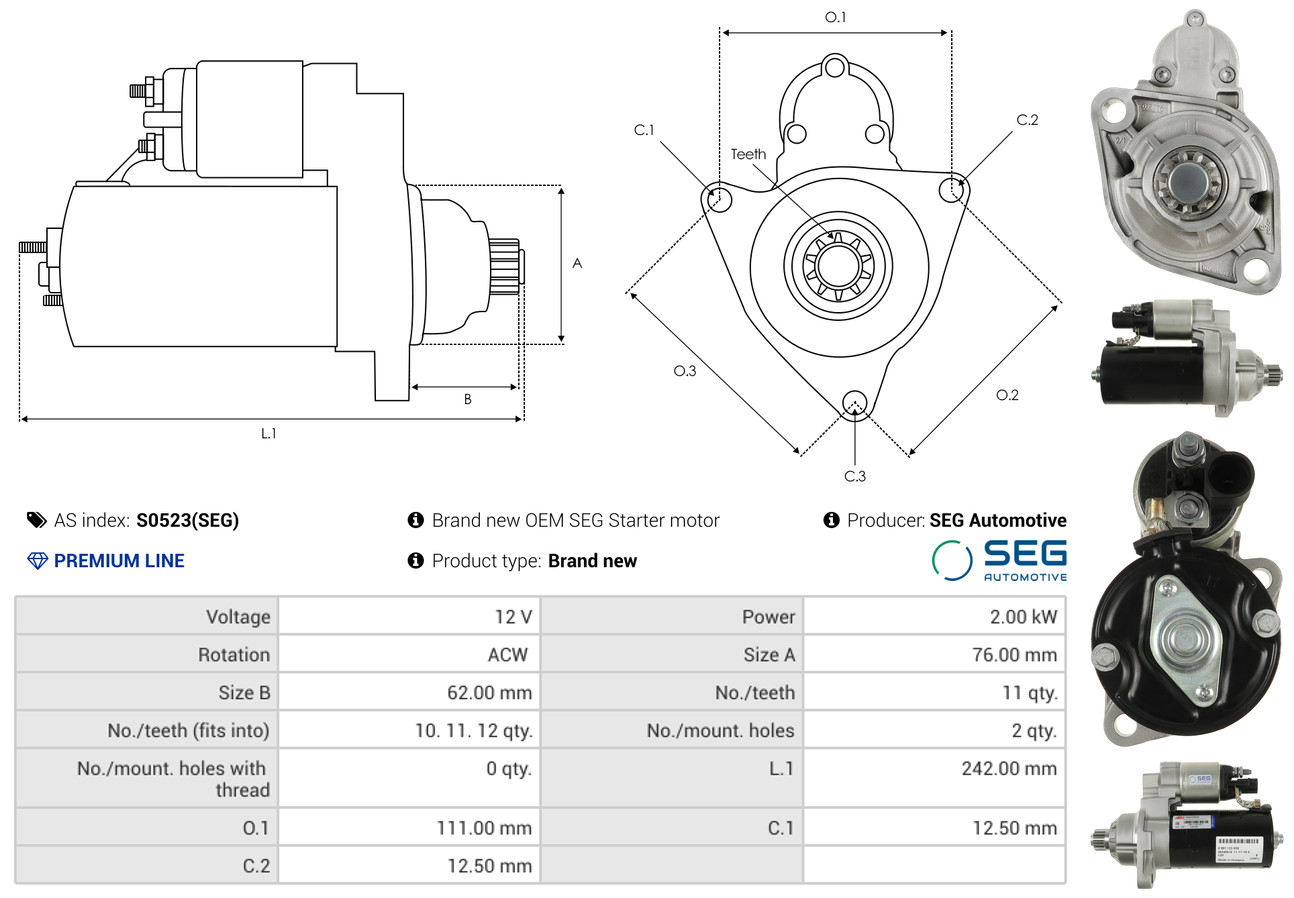 Freewheel Gear, starter - SD0024 AS-PL