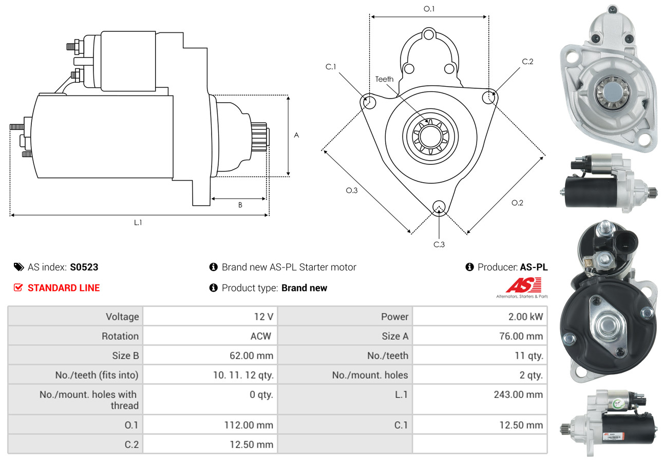 starteris - S0523 AS-PL