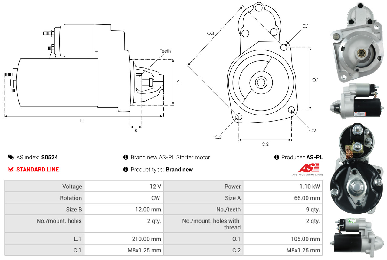 starteris - S0524 AS-PL