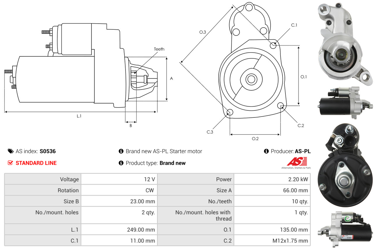 starteris - S0536 AS-PL
