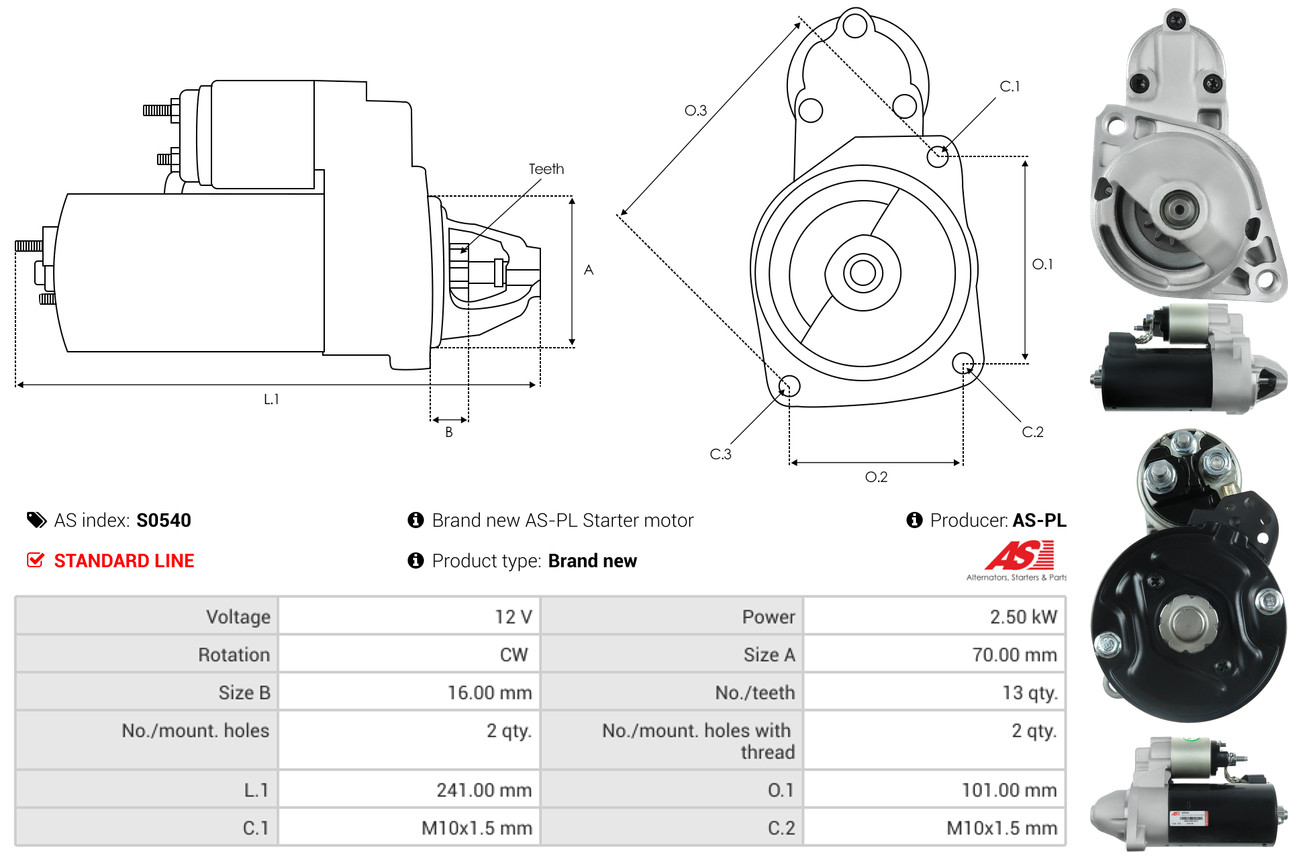 Starter - S0540 AS-PL