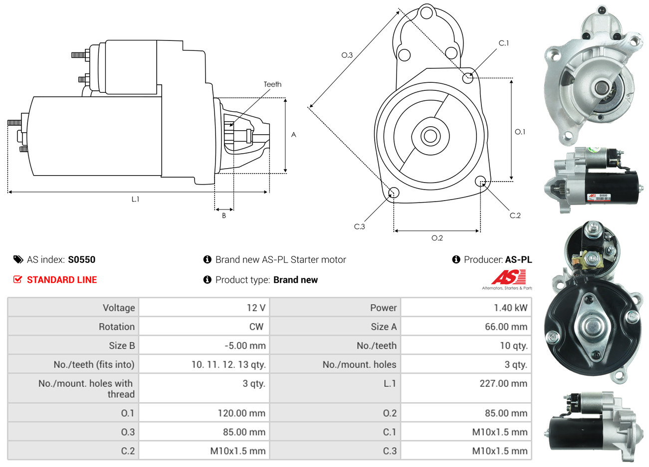 starteris - S0550 AS-PL