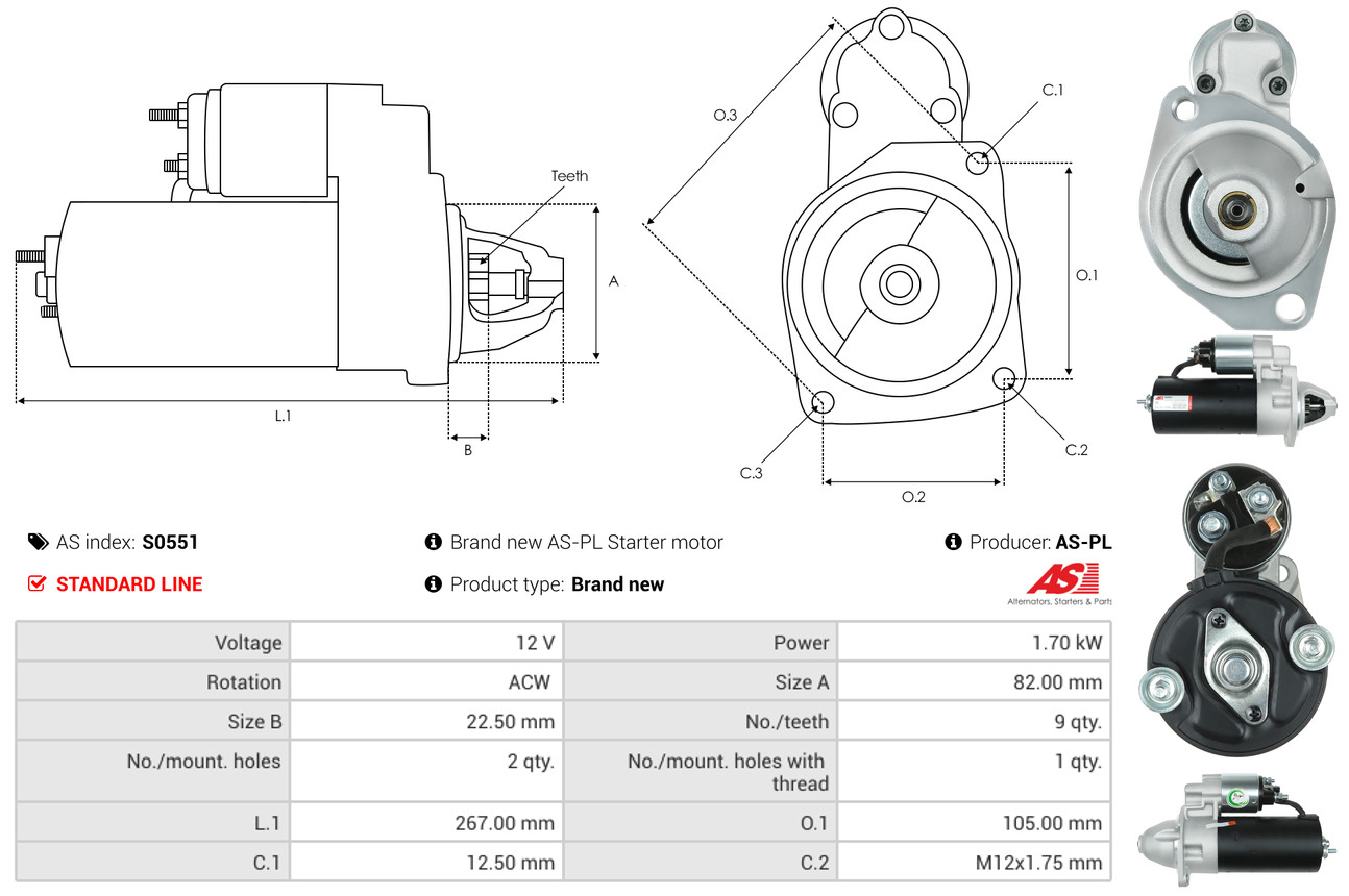 Starter - S0551 AS-PL