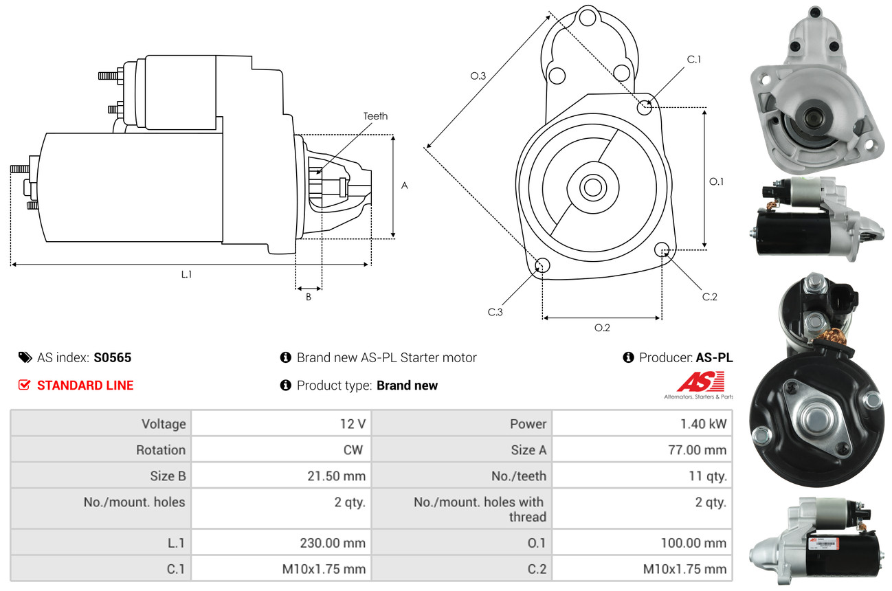 Starter - S0565 AS-PL