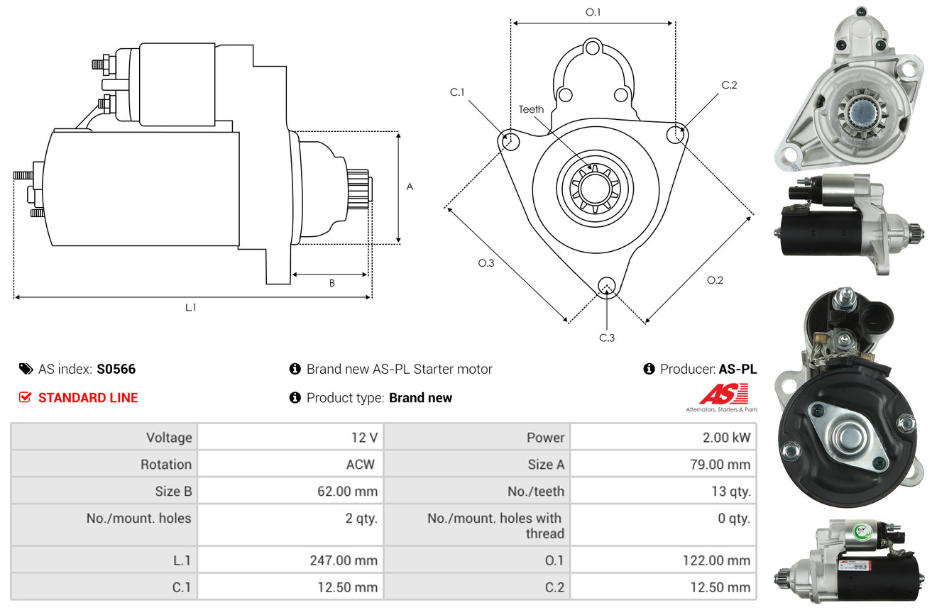 Starter - S0566 AS-PL