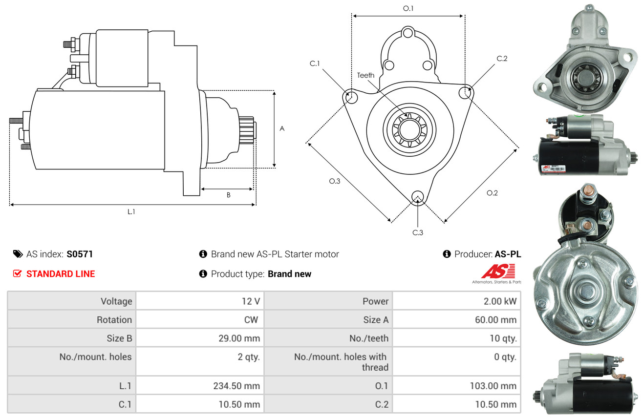 Starter - S0571 AS-PL