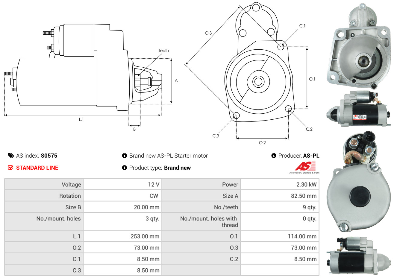 Starter - S0575 AS-PL