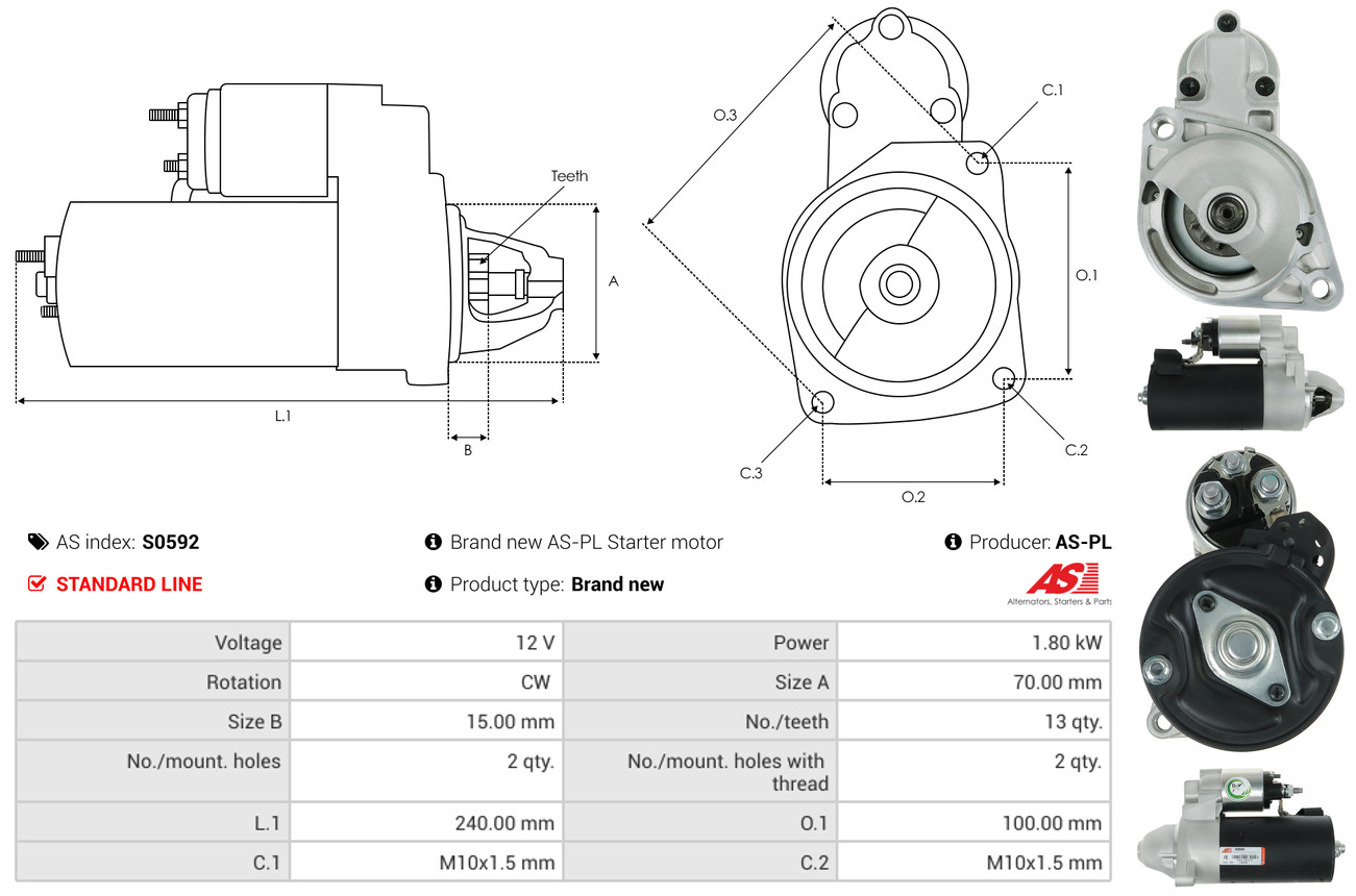 starteris - S0592 AS-PL
