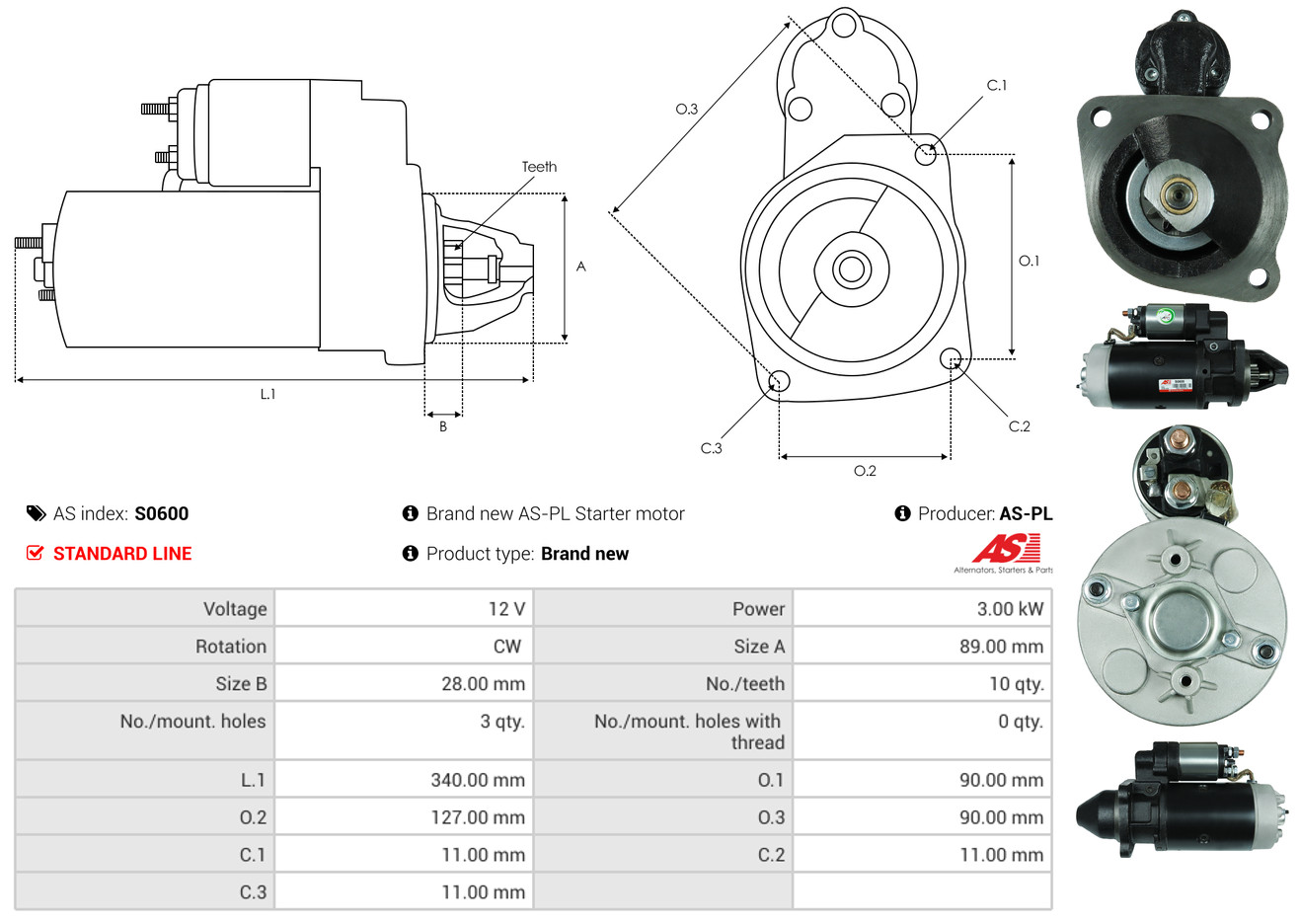 Starter - S0600 AS-PL