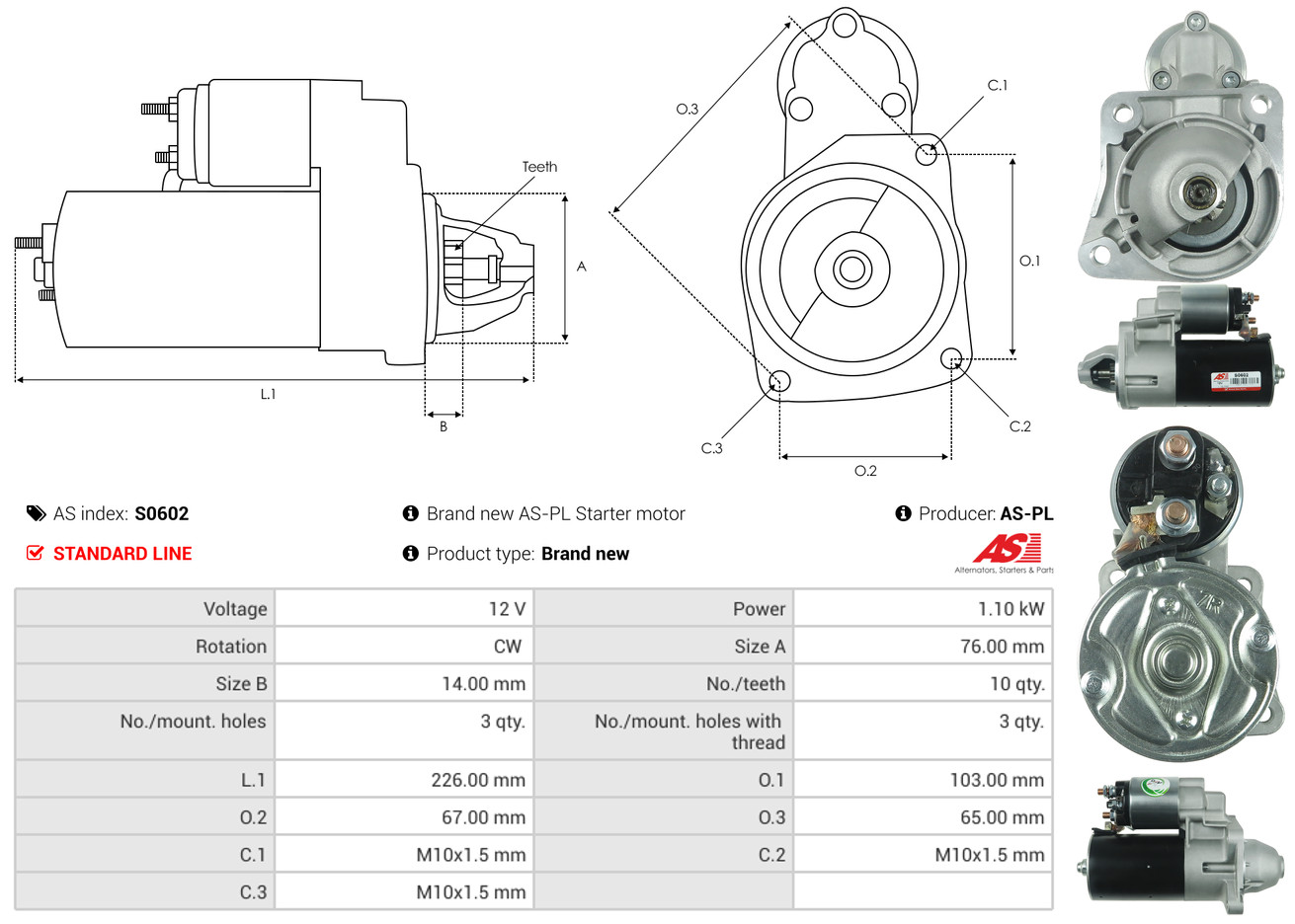 Starter - S0602 AS-PL