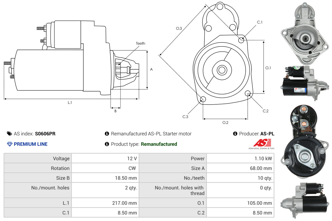 starteris - S0606PR AS-PL