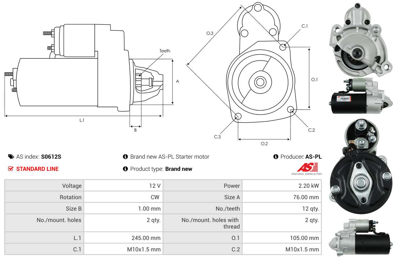 Starter - S0612S AS-PL