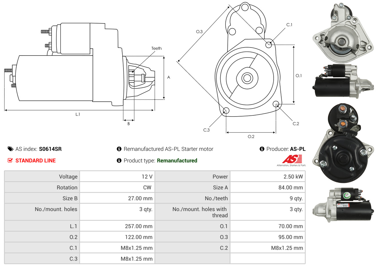Starter - S0614SR AS-PL