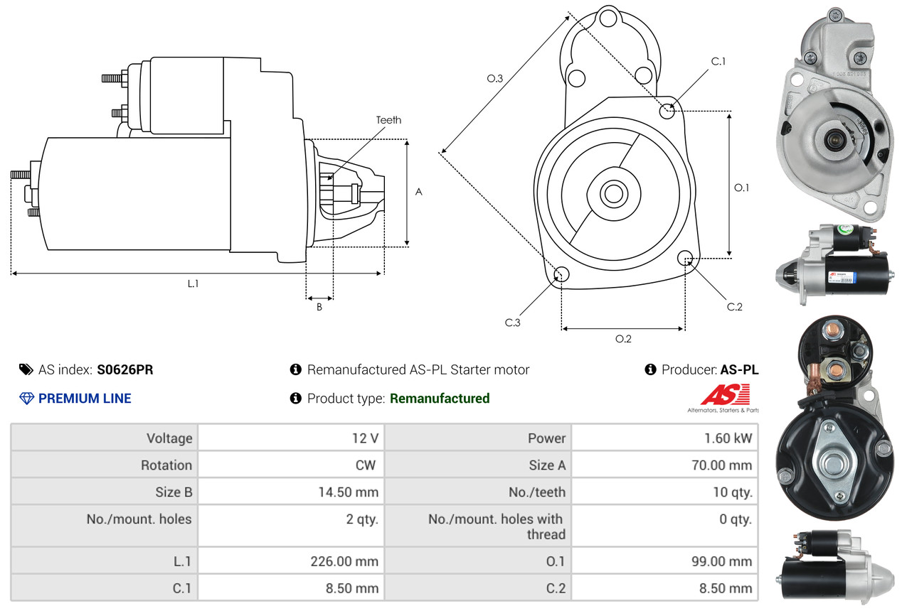 starteris - S0626PR AS-PL