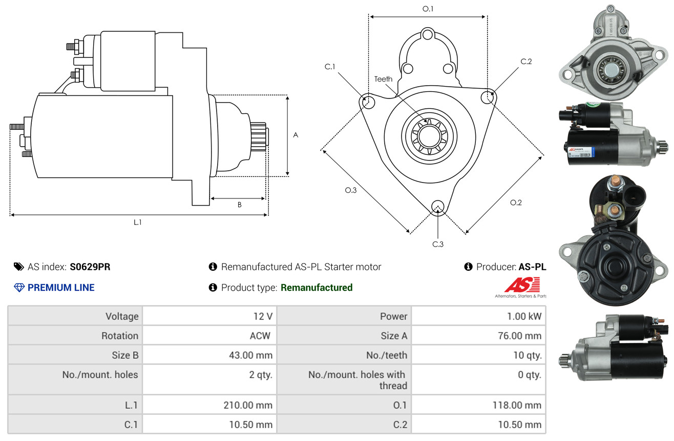 Starter - S0629PR AS-PL