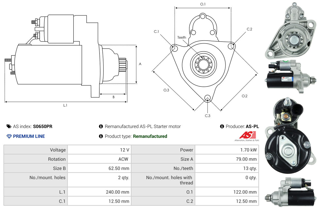 Starter - S0650PR AS-PL