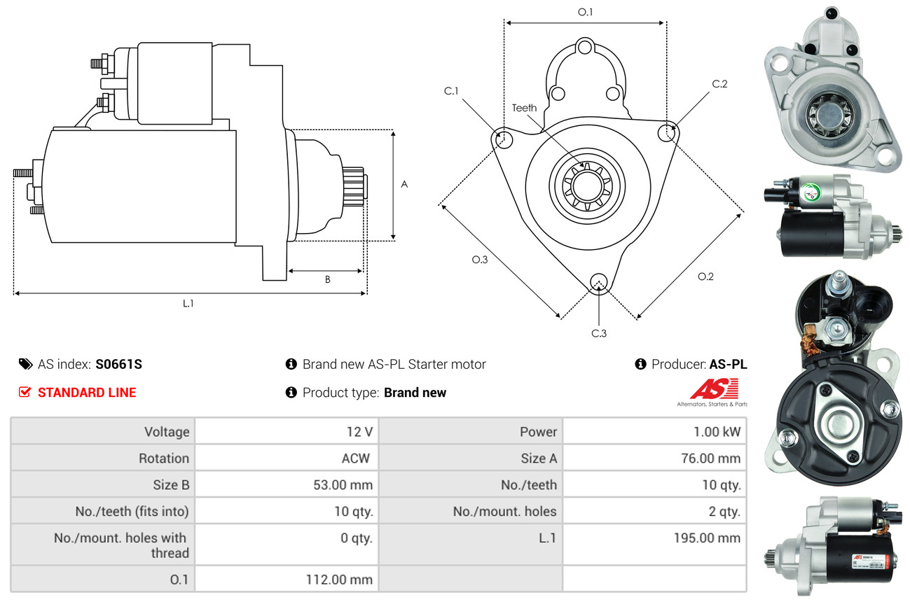 Starter - S0661S AS-PL