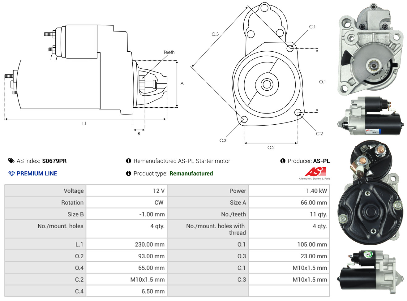 Starter - S0679PR AS-PL