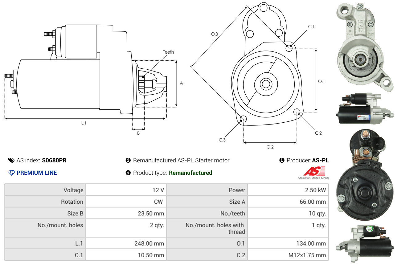 Starter - S0680PR AS-PL