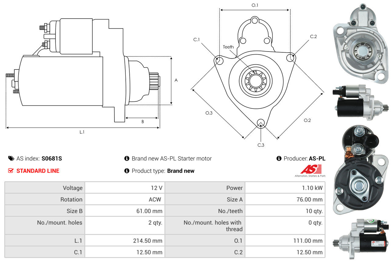 Starter - S0681S AS-PL