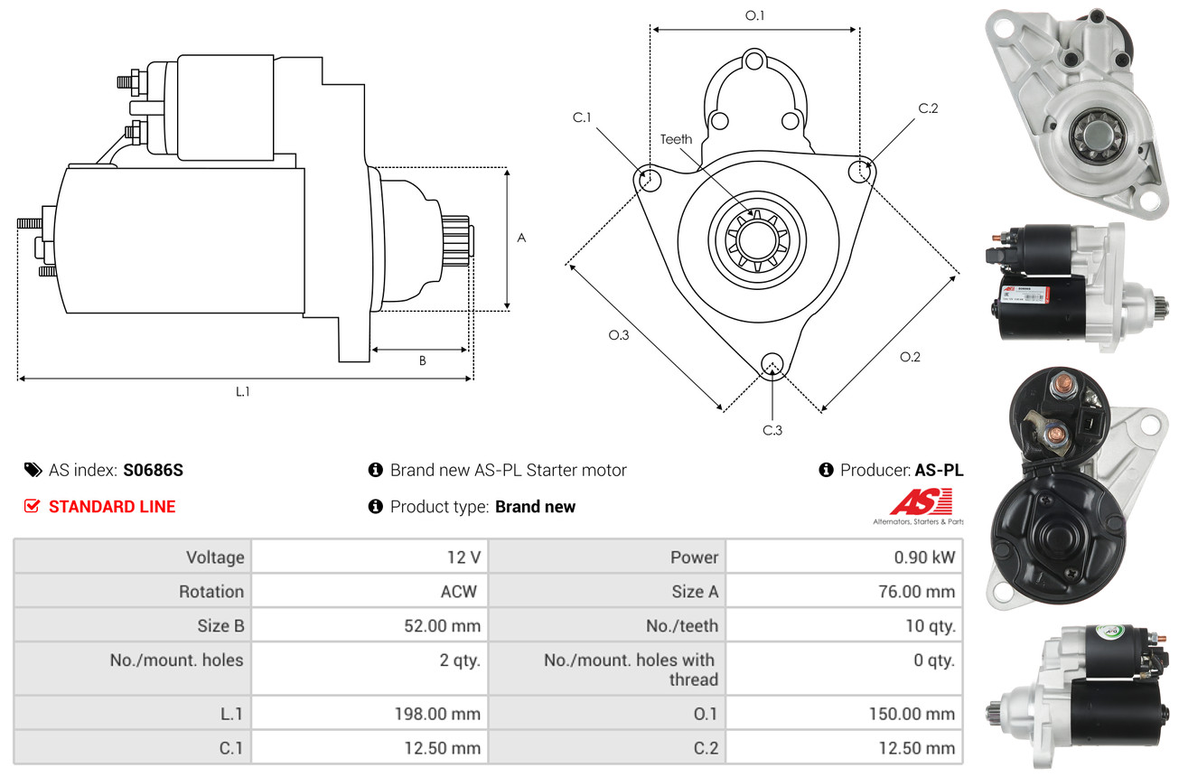 Starter - S0686S AS-PL