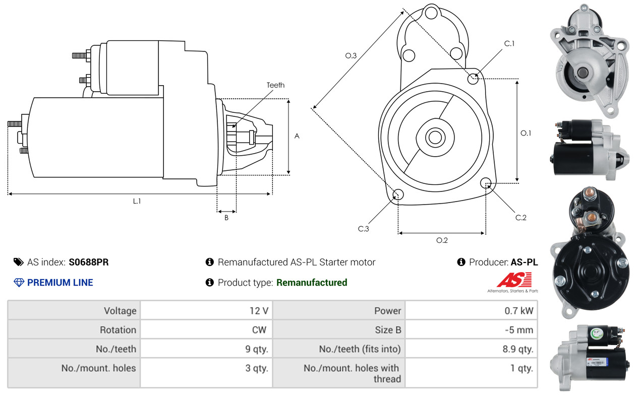 starteris - S0688PR AS-PL